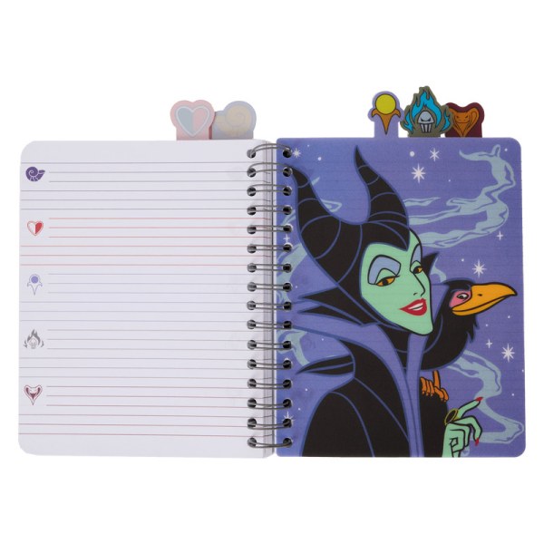 Iridescent spiraalvormig tabblad dagboek - DISNEY LOUNGEFLY Villains