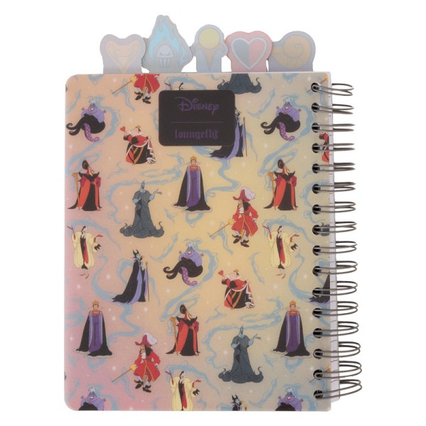 Iridescent spiraalvormig tabblad dagboek - DISNEY LOUNGEFLY Villains