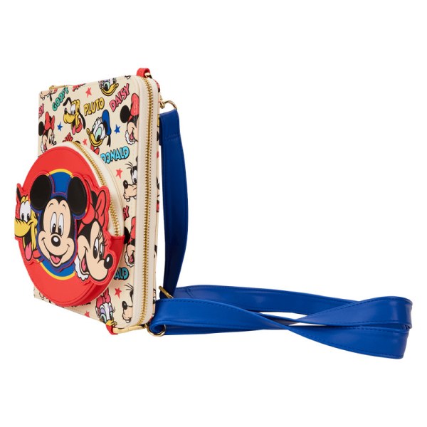 Mickey & Friends navulbaar schoudertas-dagboek - DISNEY LOUNGEFLY