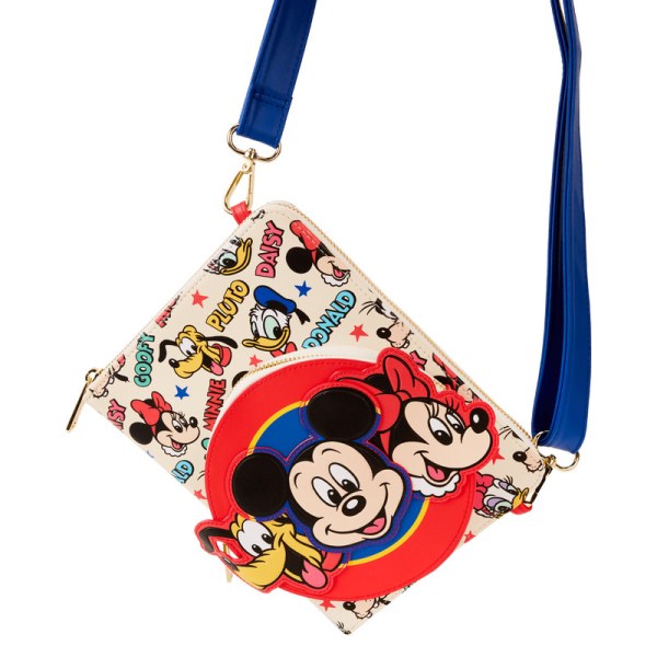 Mickey & Friends navulbaar schoudertas-dagboek - DISNEY LOUNGEFLY