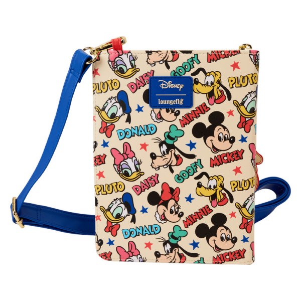 Mickey & Friends navulbaar schoudertas-dagboek - DISNEY LOUNGEFLY