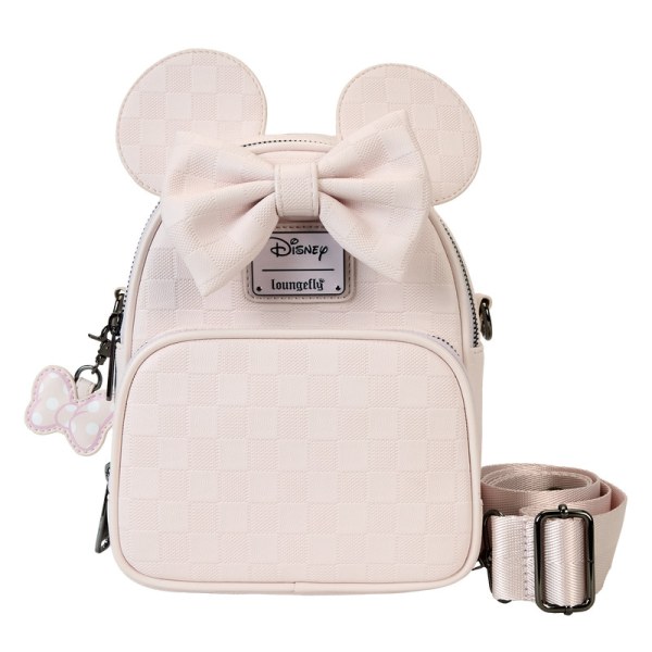 Minnie Muis geruite textuur converteerbare mini rugzak & schoudertas - DISNEY LOUNGEFLY