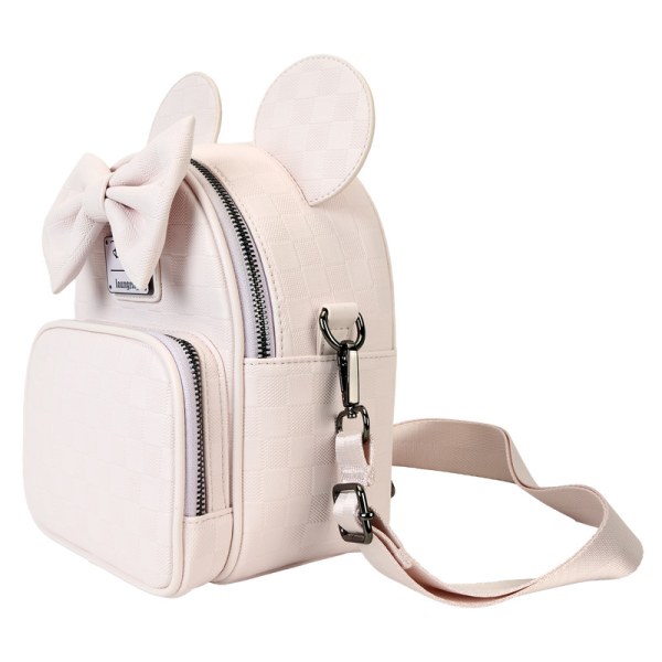 Minnie Muis geruite textuur converteerbare mini rugzak & schoudertas - DISNEY LOUNGEFLY