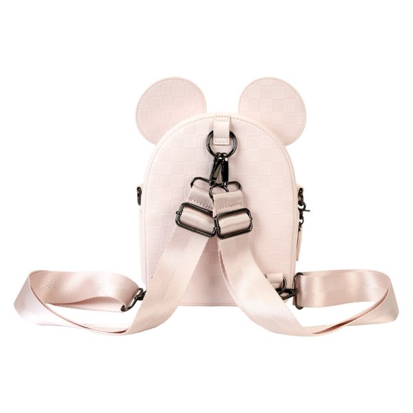 Minnie Muis geruite textuur converteerbare mini rugzak & schoudertas - DISNEY LOUNGEFLY