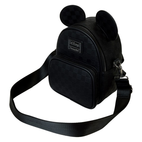 Mickey Muis geruite textuur converteerbare mini rugzak & schoudertas - DISNEY LOUNGEFLY