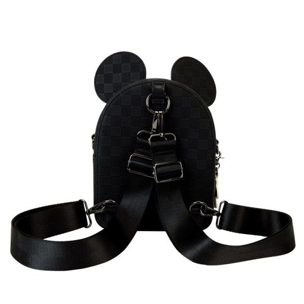 Mickey Muis geruite textuur converteerbare mini rugzak & schoudertas - DISNEY LOUNGEFLY