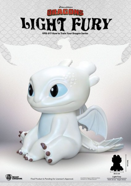 Draken spaarpot Funktional Figuur Light Fury 35 cm