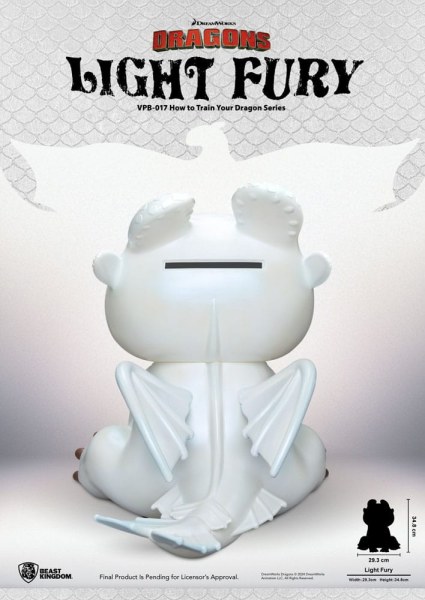 Draken spaarpot Funktional Figuur Light Fury 35 cm