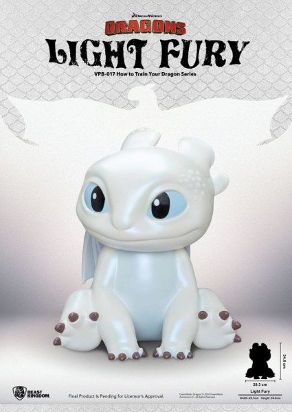 Draken spaarpot Funktional Figuur Light Fury 35 cm