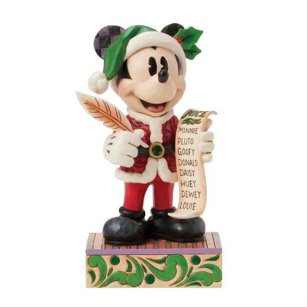Kerstman Mickey met lijst - Disney Traditions