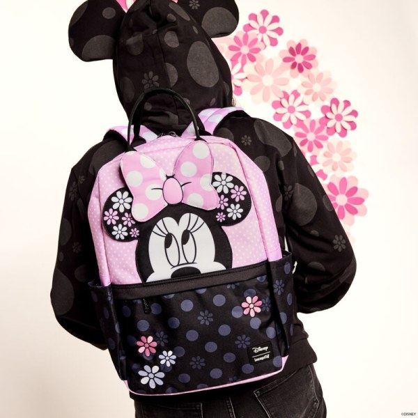 Minnie Muis Floral Rock The Dots Nylon Rugzak - DISNEY LOUNGEFLY