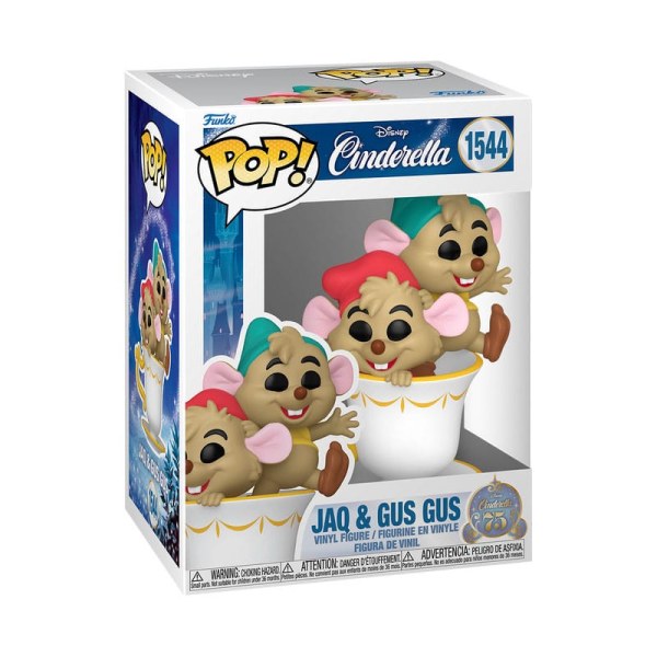 FUNKO POP! 1544 Jaq & Gus Gus in beker - Disney Assepoester 75e verjaardag