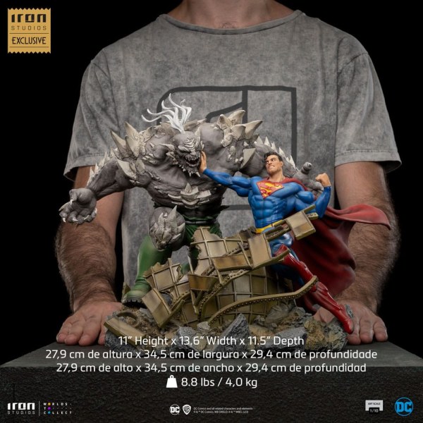 DC Comics beeldje 1/10 BDS Art Scale Superman vs Doomsday heo EU Exclusief 30 cm