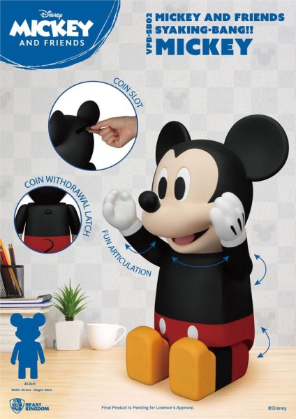 Disney Syaking Bang Mickey en zijn vrienden Mickey 48cm Vinyl Spaarpot