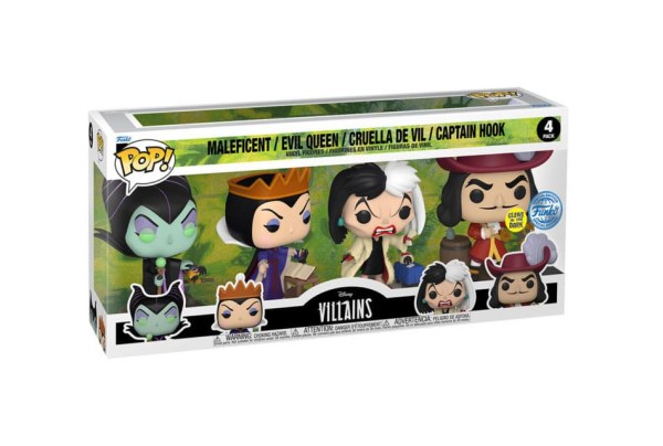 Disney Villains pack 4 POP figuren! Films Vinyl Villains (GW)(EMEA) 9 cm