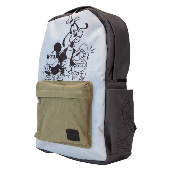 Mickey & Friends Canvas Nylon Full-Size Rugzak - DISNEY LOUNGEFLY