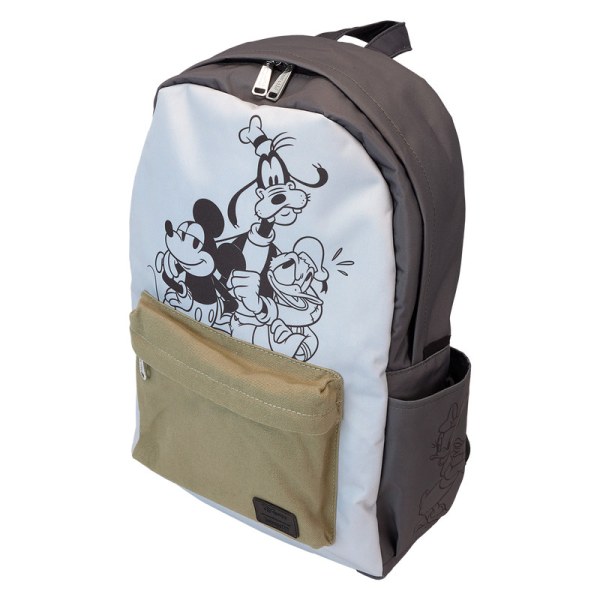 Mickey & Friends Canvas Nylon Full-Size Rugzak - DISNEY LOUNGEFLY