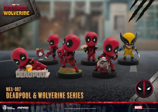 Deadpool 3 figuren Deadpool & Wolverine Series Mini Ei Aanval Set 8 cm
