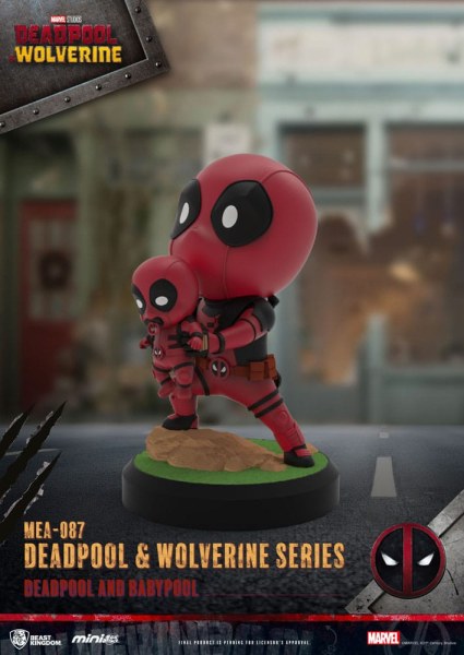 Deadpool 3 figuren Deadpool & Wolverine Series Mini Ei Aanval Set 8 cm