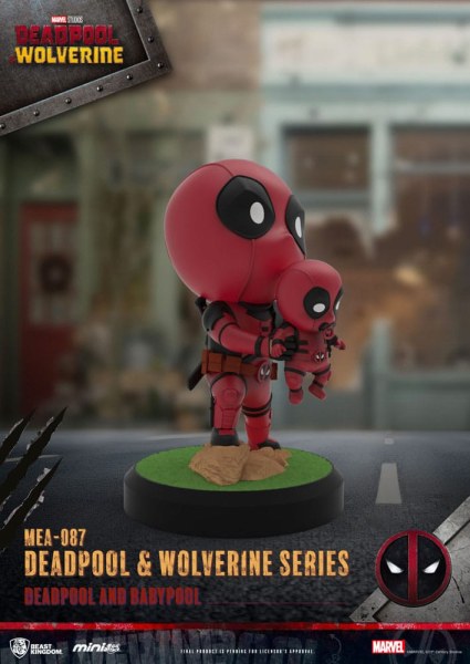 Deadpool 3 figuren Deadpool & Wolverine Series Mini Ei Aanval Set 8 cm