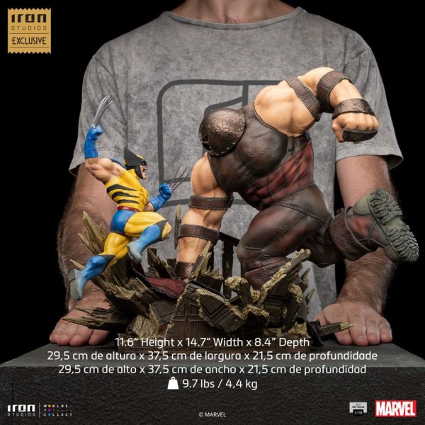 Marvel beeldje 1/10 BDS Art Scale Wolverine vs Juggernaut heo EU Exclusief 30 cm