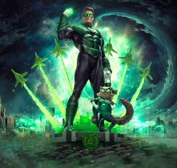 DC Comics Beeldje Deluxe Art Scale 1/10 Green Lantern Unleashed 24 cm