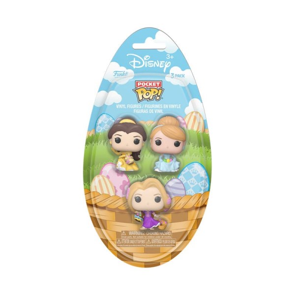 Disney pack 3 Pocket POP beeldjes! Vinyl Ei Prinses 4 cm