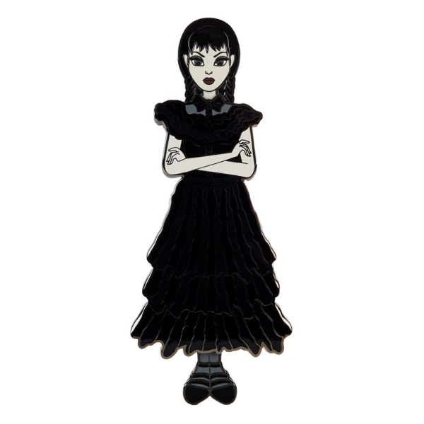 Woensdag door Loungefly Pin set 4 geëmailleerde pins Wednesday Addams Paper Doll 3 cm