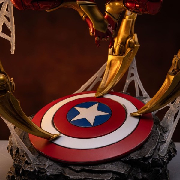 Marvel beeldje Deluxe Art Scale 1/10 Spider-man Iron Armor Comics (CCXP Exclusief 2024) 24 cm