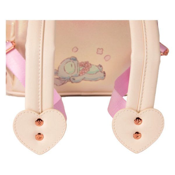 Stitch & Angel Cherry Blossom Heart Mini Rugzak - DISNEY LOUNGEFLY