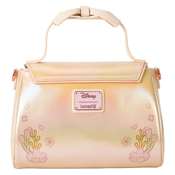 Stitch & Angel Cherry Blossom Schoudedtas met strik - DISNEY LOUNGEFLY
