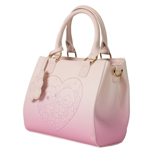 Stitch & Angel Cherry Blossom Hart Schoudedtas - DISNEY LOUNGEFLY