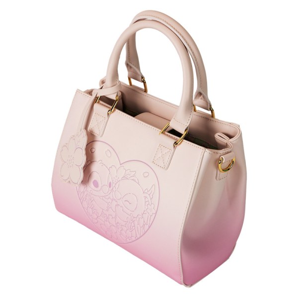 Stitch & Angel Cherry Blossom Hart Schoudedtas - DISNEY LOUNGEFLY