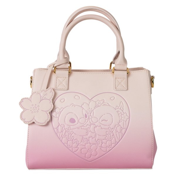 Stitch & Angel Cherry Blossom Hart Schoudedtas - DISNEY LOUNGEFLY