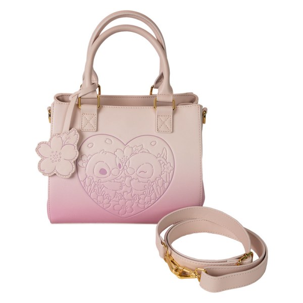 Stitch & Angel Cherry Blossom Hart Schoudedtas - DISNEY LOUNGEFLY