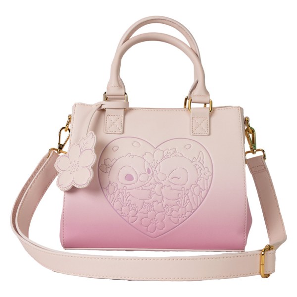 Stitch & Angel Cherry Blossom Hart Schoudedtas - DISNEY LOUNGEFLY