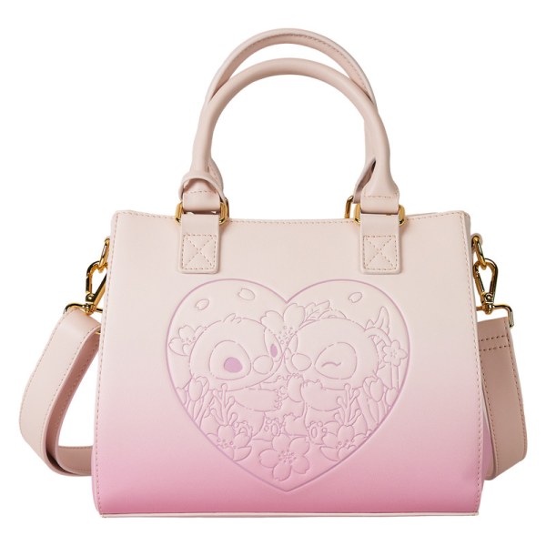 Stitch & Angel Cherry Blossom Hart Schoudedtas - DISNEY LOUNGEFLY