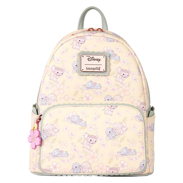 Stitch & Angel Cherry Blossom Mini Rugzak - DISNEY LOUNGEFLY