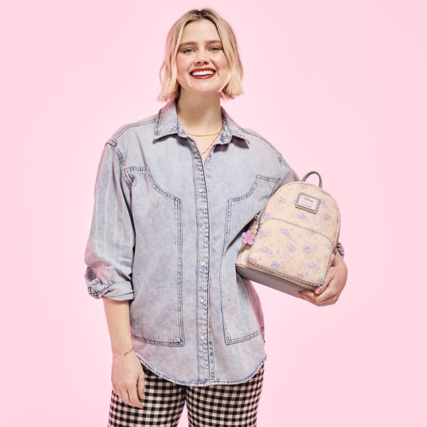 Stitch & Angel Cherry Blossom Mini Rugzak - DISNEY LOUNGEFLY