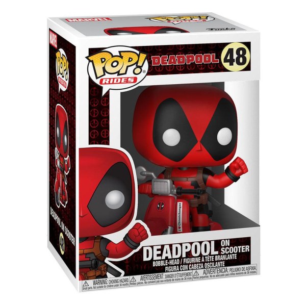 Deadpool POP! 48 Rides Vinyl figuur Deadpool & Scooter 9 cm