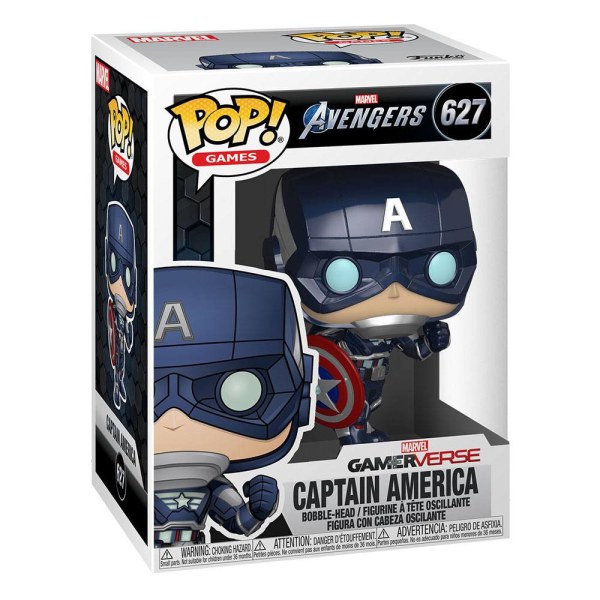Marvel's Avengers (2020 videogame) POP! 627 Marvel Vinyl Figuur Captain America 9 cm