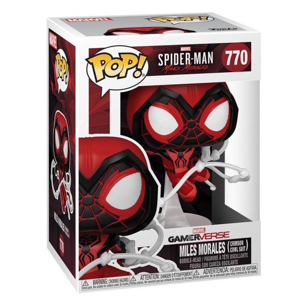 Marvel's Spider-Man POP! 770 Games Vinyl beeldje Miles Morales Rood Pak 9 cm