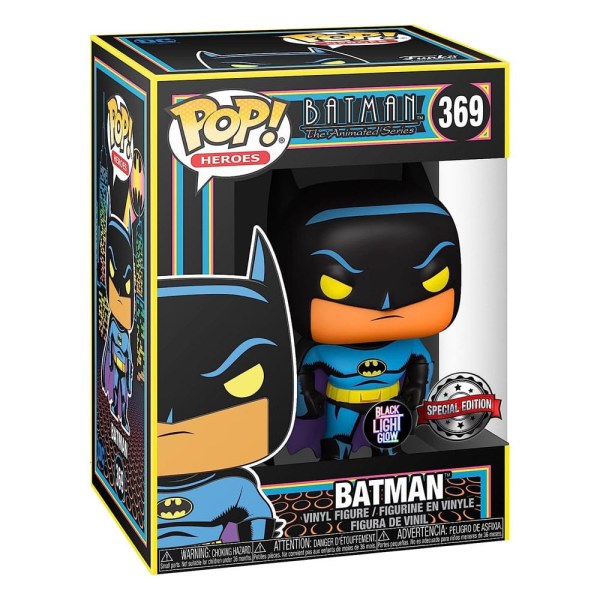 DC Comics Serie POP! 369 Heroes Vinyl figuur Batman (Black Light) 9 cm
