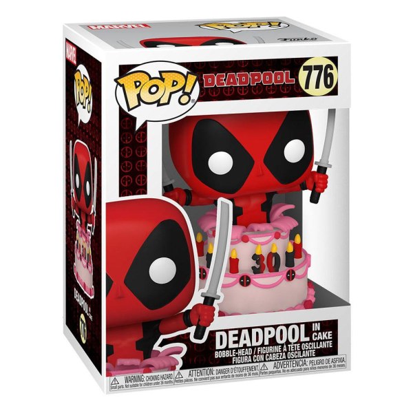 Marvel Deadpool 30th Anniversary POP! 776 Vinyl Deadpool in Taart 9 cm