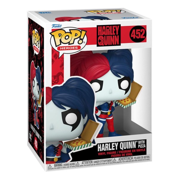 DC Comics: Harley Quinn Takeover POP! 452 Heroes Vinyl figuur Harley met Pizza 9 cm