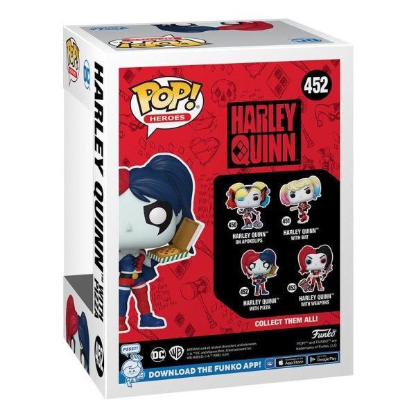 DC Comics: Harley Quinn Takeover POP! 452 Heroes Vinyl figuur Harley met Pizza 9 cm