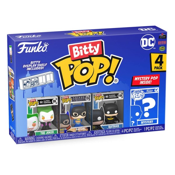 DC-pakket 4 Bitty POP-beeldjes! Vinyl The Joker 2,5 cm