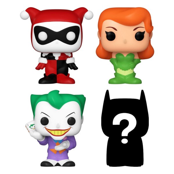 DC-pakket 4 Bitty POP-beeldjes! Vinyl Harley Quinn 2,5 cm