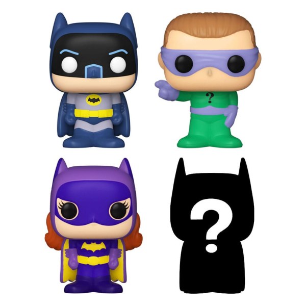 DC-pakket 4 Bitty POP-beeldjes! Vinyl Batman Adam West 2,5 cm