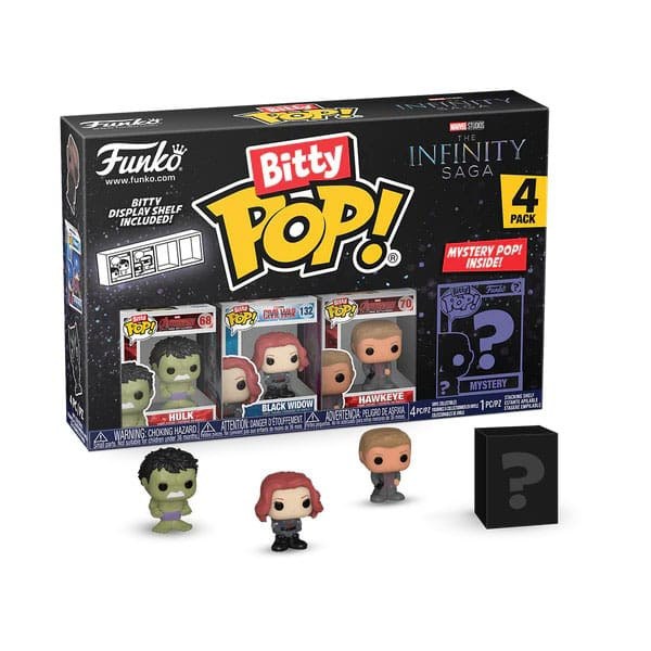 Marvel pack 4 Bitty POP beeldjes! Vinyl Hulk 2,5 cm